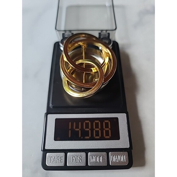 Abstract Gold Tone Metal Brooch Vintage Costume Jewelry - Picture 8 of 10